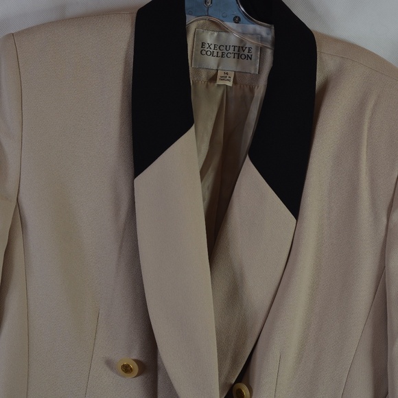 Double BreastedTwo Tone Blazer SZ 14 EXECUTIVE COLLECTION - Picture 6 of 7